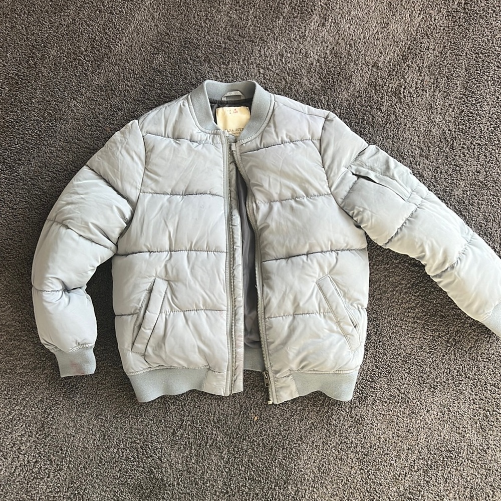 Zara boys gray bomber jacket size 8